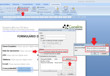 Criar formulário no Word 2007