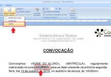 Criar mala direta no MS Word 2007