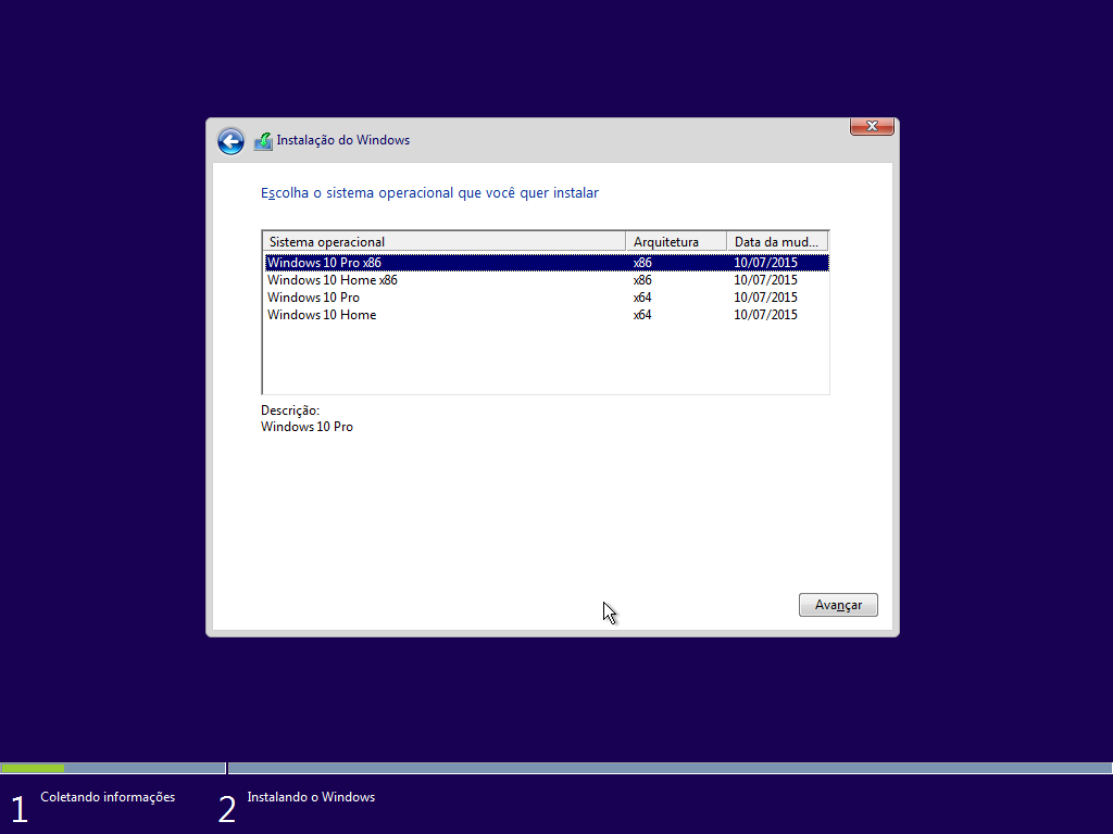 Windows 10 Pro - Instalação
