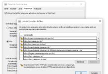 ☕ Adicionando sites na Lista de Exceções do Java